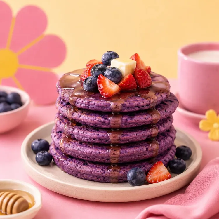 Ube pancakes
